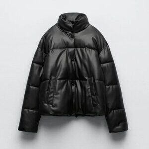 [SOLD] Zara Leather Puffer - Size XS